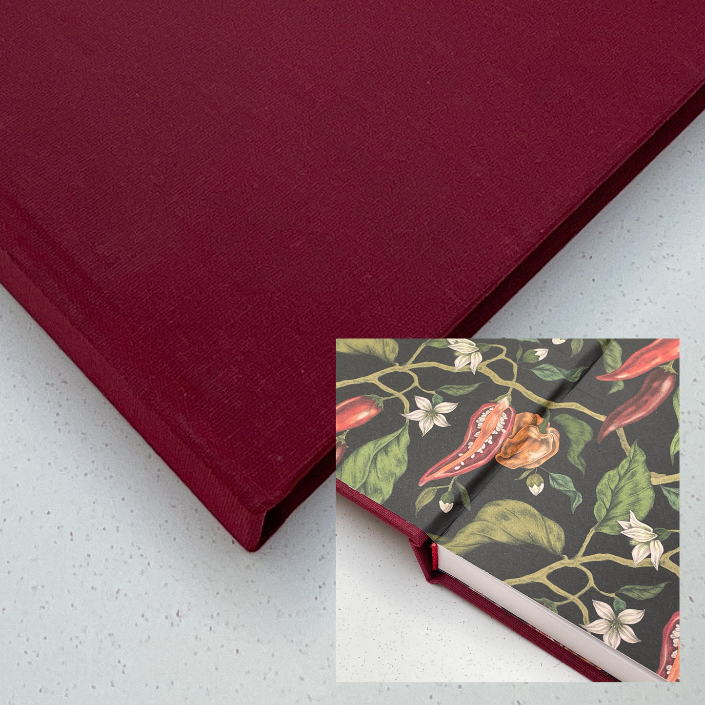 Chunky Square Mixed Media Layflat Sketchbook | Dark Red | Medium